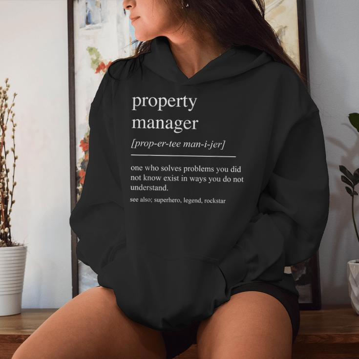Property Manager Definition Women Women Hoodie Gifts for Her