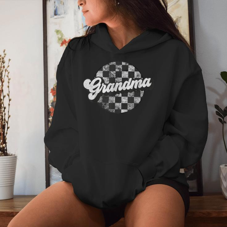 Retro Checkered Grandma Race Vintage Matching Family Women Hoodie Gifts for Her