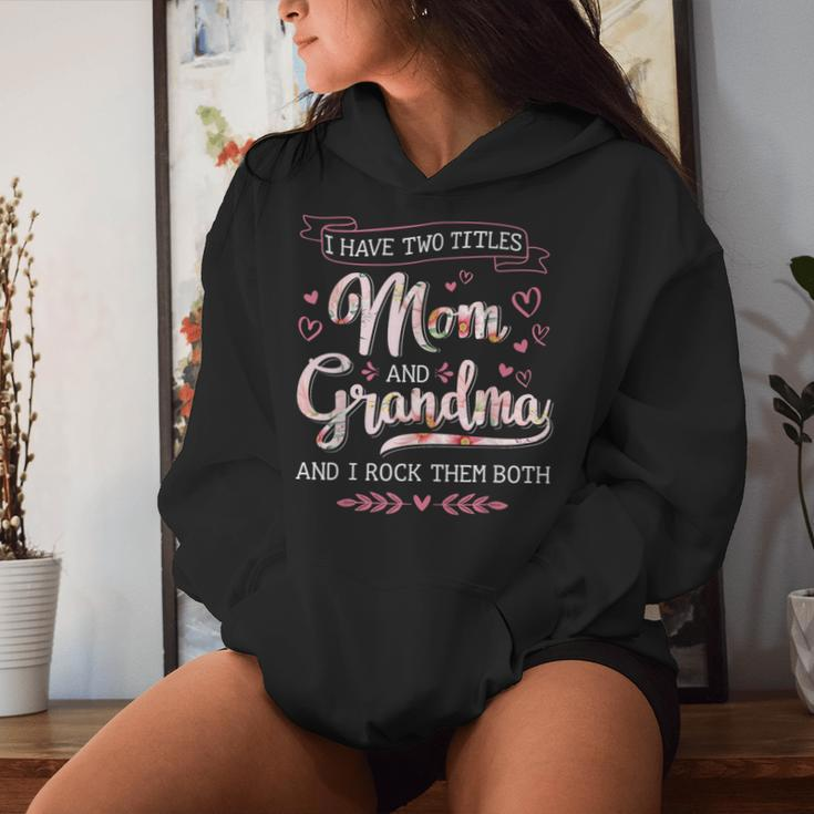 Two Titles Grandma Rock Christmas Birthday Women Hoodie Gifts for Her