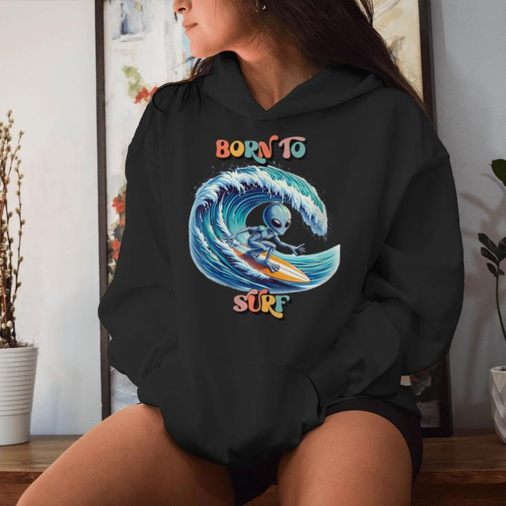 Galactic Alien Wave Rider Extraterrestrial Space Surfer Women Hoodie Gifts for Her
