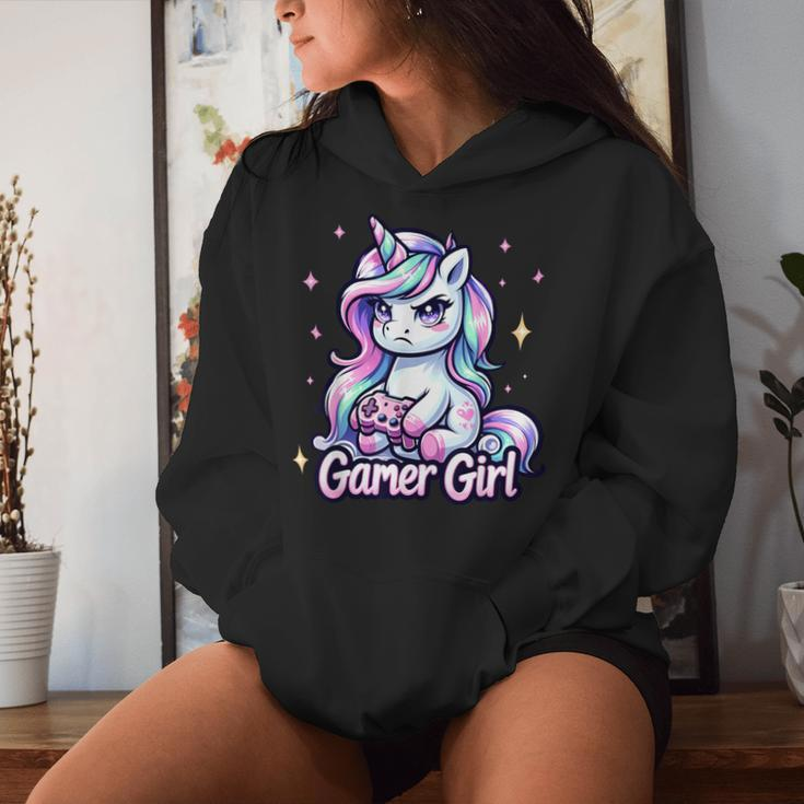 Gamer Girl Unicorn Cute Gamer Unicorn Girls Women Women Hoodie Gifts for Her