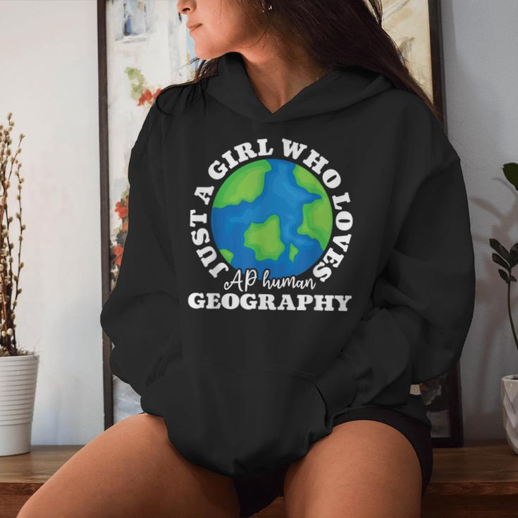 Geography Lover Just A Girl Who Loves Ap Human Geography Women Hoodie Gifts for Her