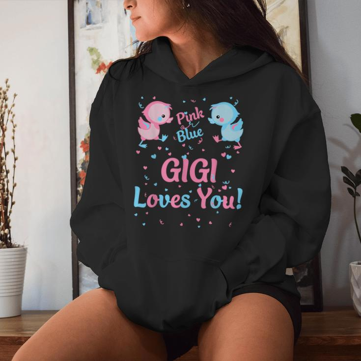 Gigi Gender Reveal Party Pink Or Blue For Matching Family Women Hoodie Gifts for Her