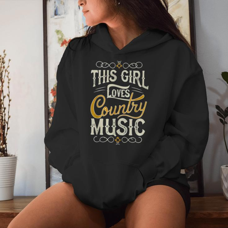 This Girl Loves Country Music Vintage Concert Women Hoodie Gifts for Her