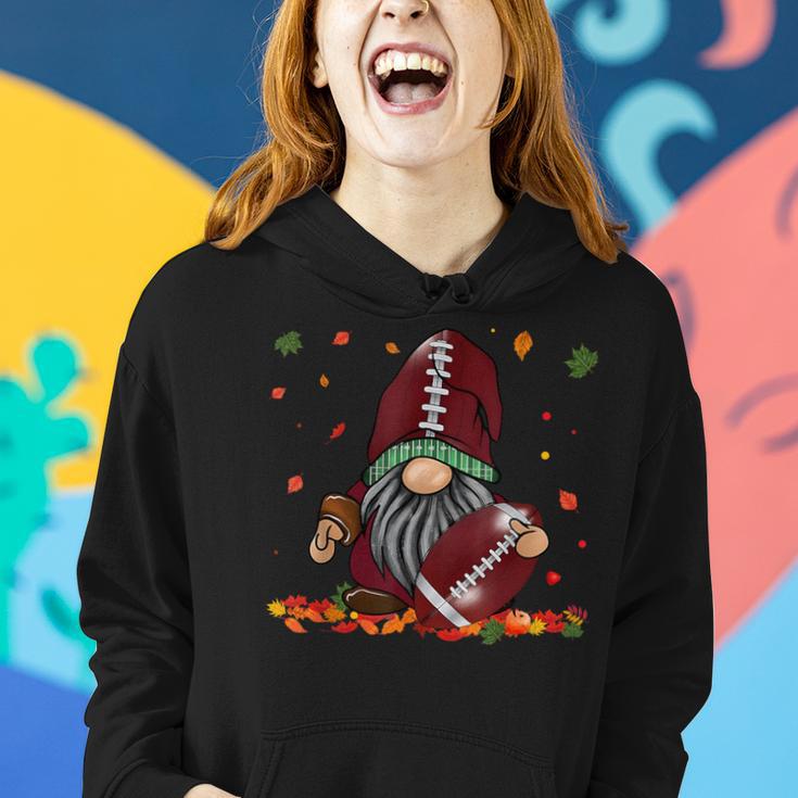 Gnome Football Season Thanksgiving Fall Leaves Autumn Women Hoodie Gifts for Her