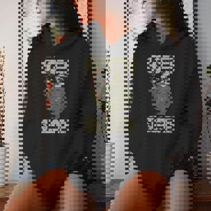 Goth Sloth Gothic Emo Cute Sloths Women Hoodie Gifts for Her