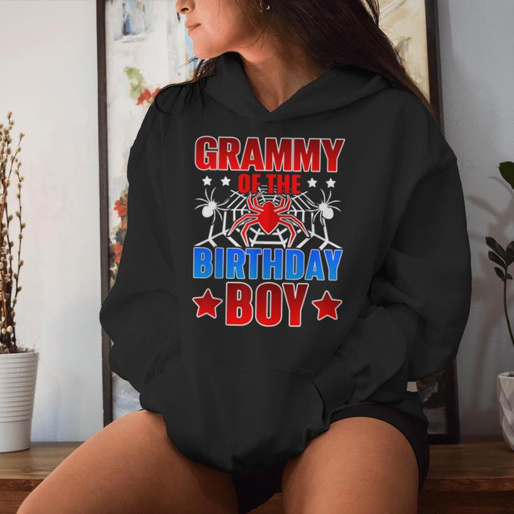 Grammy Of The Birthday Boy Costume Spider Web Party Grandma Women Hoodie Gifts for Her