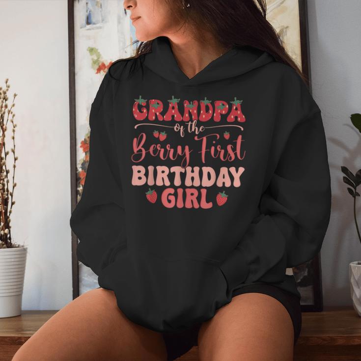 Grandpa Of The Berry First Birthday Girl Strawberry Family Women Hoodie Gifts for Her