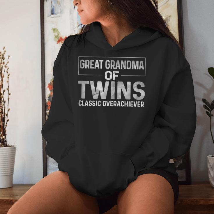 Great Grandma Of Twins Classic Overachiever Cute Grandma Women Hoodie Gifts for Her