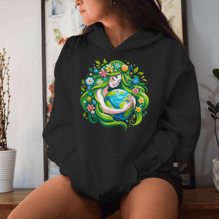 Green Goddess Earth Day Save Our Planet Girl Kid Women Hoodie Gifts for Her
