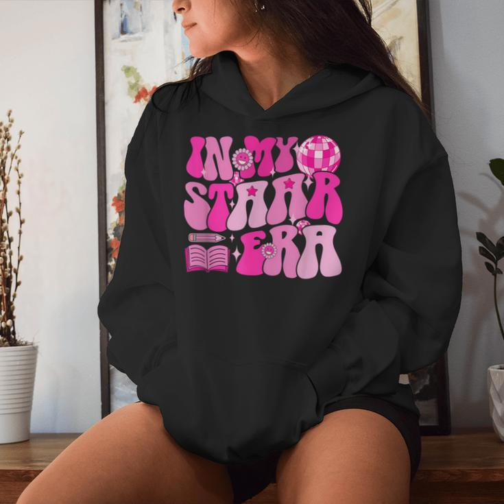 Groovy Disco Testing Day Teacher Student In My Staar Era Women Hoodie Gifts for Her