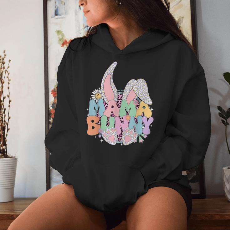 Groovy Mama Easter Day Rabbit Mom Hippie Trendy Women Hoodie Gifts for Her