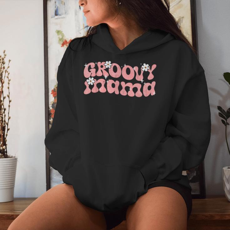 Groovy Mama Mom Life Muttertag 2024 Geburtstag Blumenfrauen Kapuzenpullover für Damen Geschenke für Sie