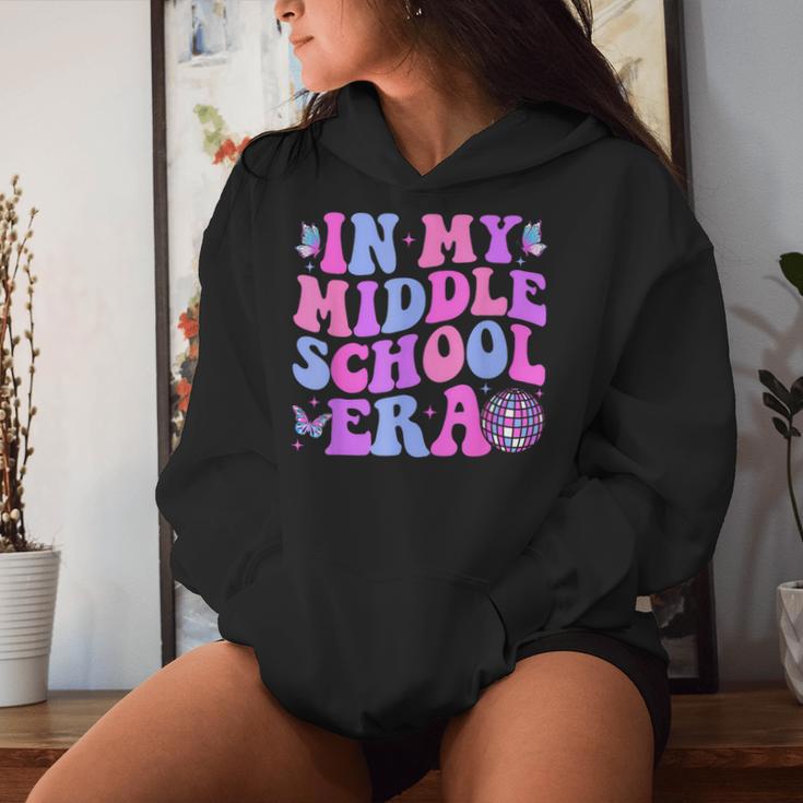 Groovy In My Middle School Era Back To School Teacher Women Hoodie Gifts for Her