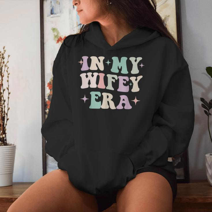 Groovy In My Wifey Era Engagement Fiance Bride Women Hoodie Gifts for Her