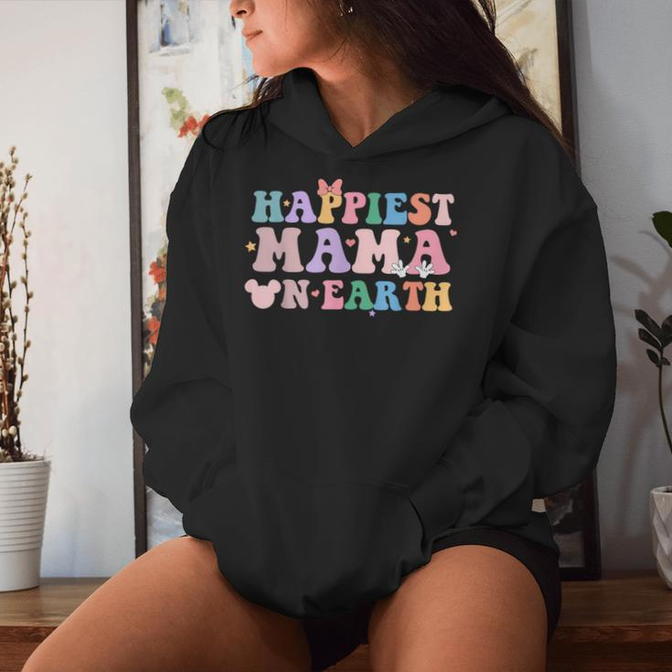 Happiest Mama On Earth Retro Groovy Mom Happy Mother's Day Women Hoodie Gifts for Her