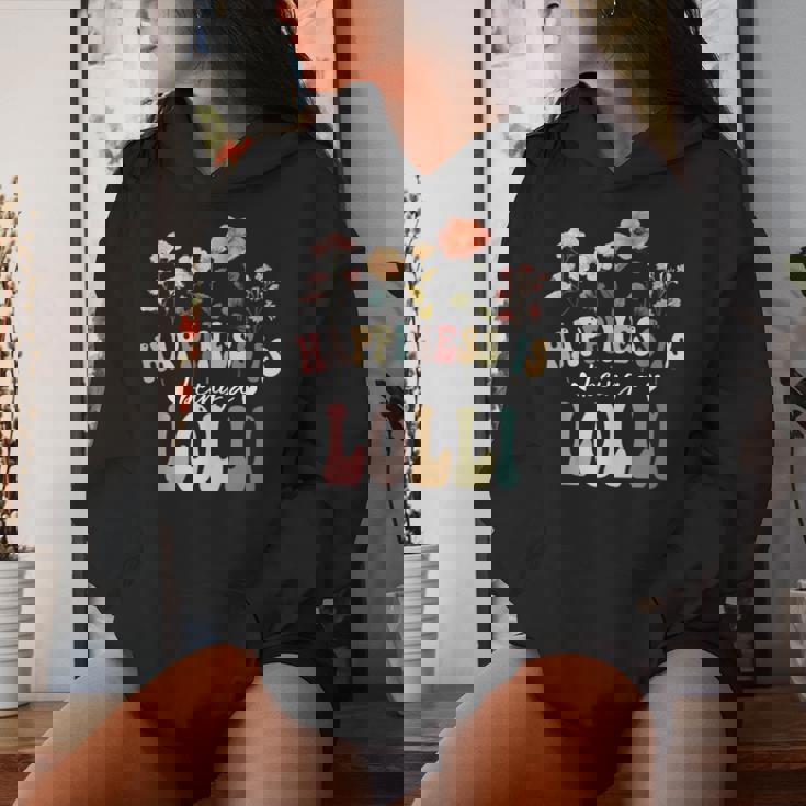 Happiness Is Being A Lolli Floral Lolli Mother's Day Women Hoodie Gifts for Her