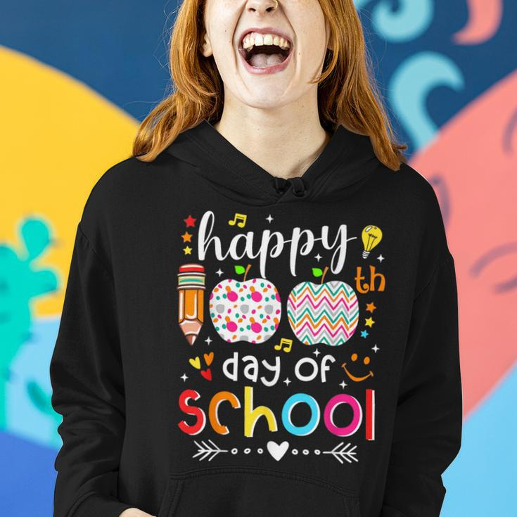 Happy 100 Days Of School Cute Teacher 100Th Day Of School Women Hoodie Gifts for Her