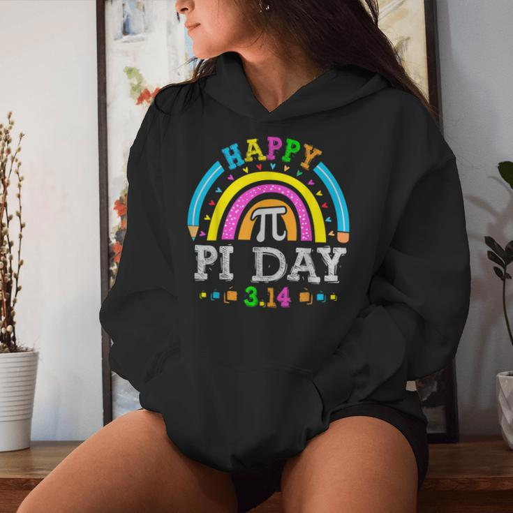 Happy Pi Day 2024 Rainbow Math Lover Teacher Geek Student Women Hoodie Gifts for Her