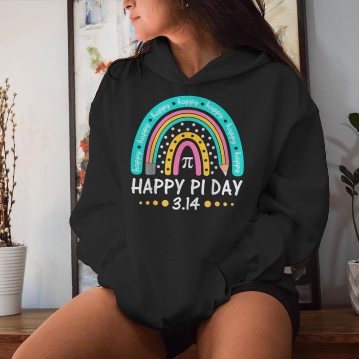 Happy Pi Day Mathematic Math Teacher Rainbow Girl Women Hoodie Gifts for Her