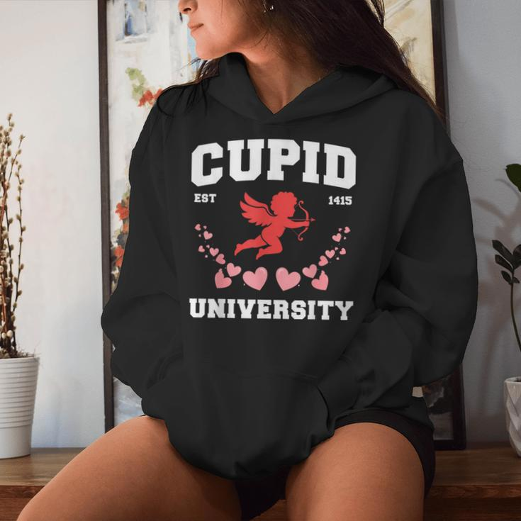 Happy Valentines Day Cupid University Pink Hearts Women Women Hoodie Gifts for Her