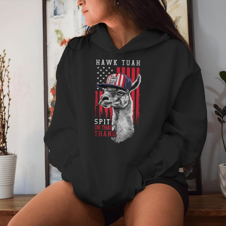 Hawk Tush Spit On That Thing Llama July 4Th Women Hoodie Gifts for Her