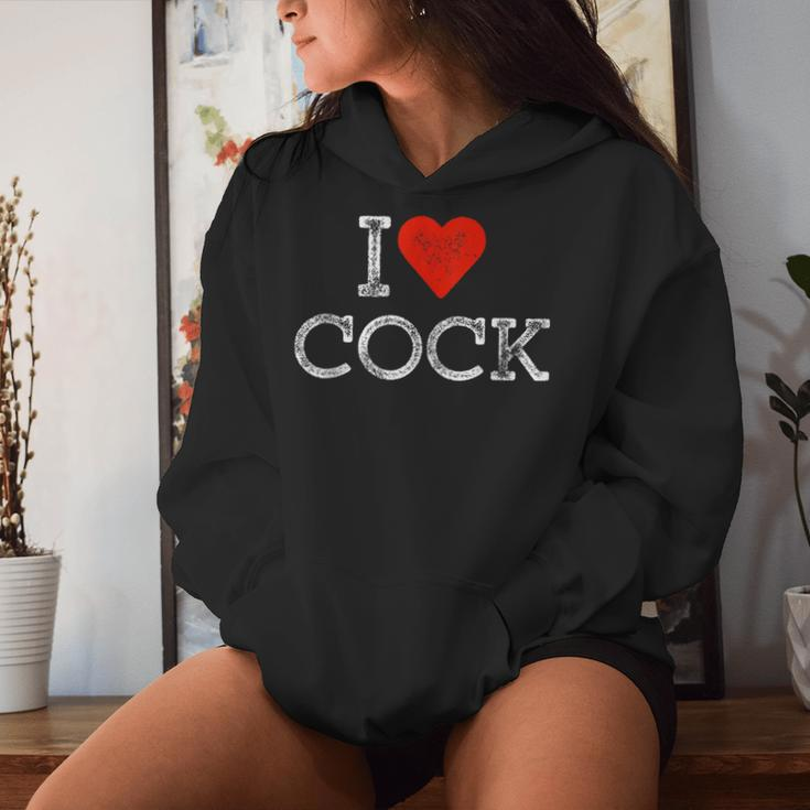 I Heart Cock Sarcastic Gay Pride Lgbtq Gag I Love Cock Women Hoodie Gifts for Her