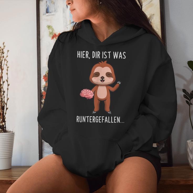 Hier Dir Ist Was Runterfallen Saying S Kapuzenpullover für Damen Geschenke für Sie