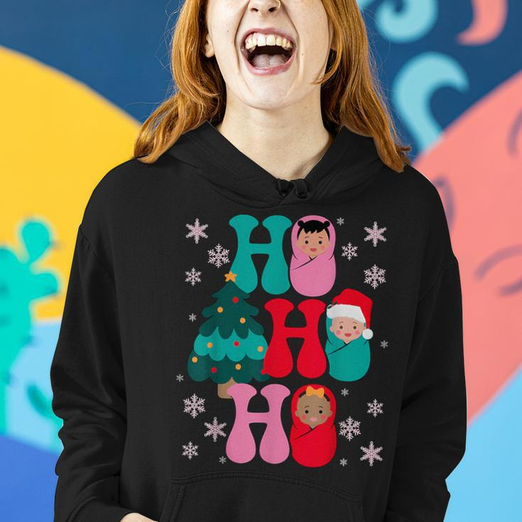 Ho Ho Ho Labor And Delivery Nurse Christmas Mother Baby Women Hoodie Gifts for Her