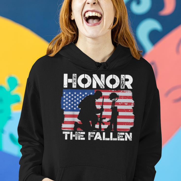 Honor The Fallen Military Army Soldier Memorial Day Women Hoodie Gifts for Her