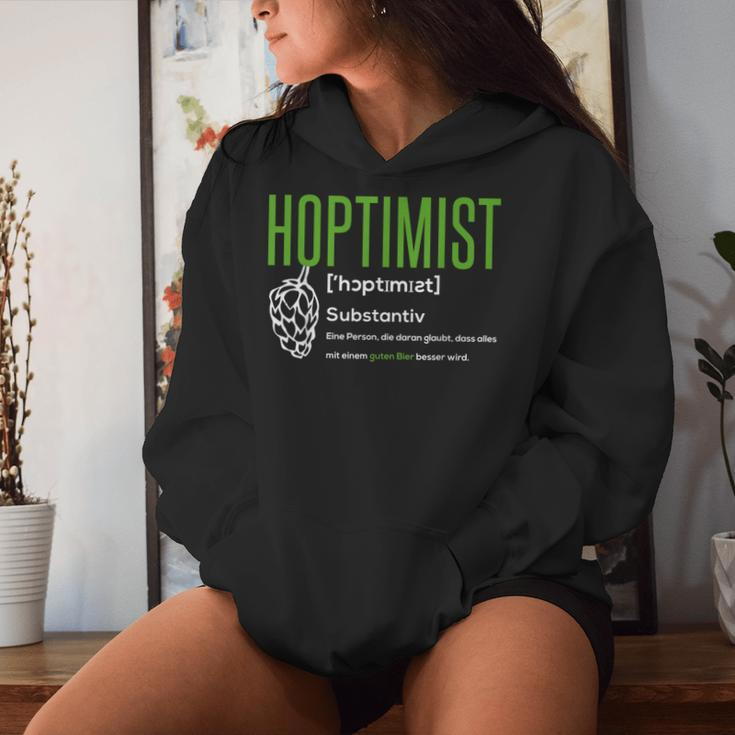 Hoptimist For Beer Lovers Craft Beer Kapuzenpullover für Damen Geschenke für Sie