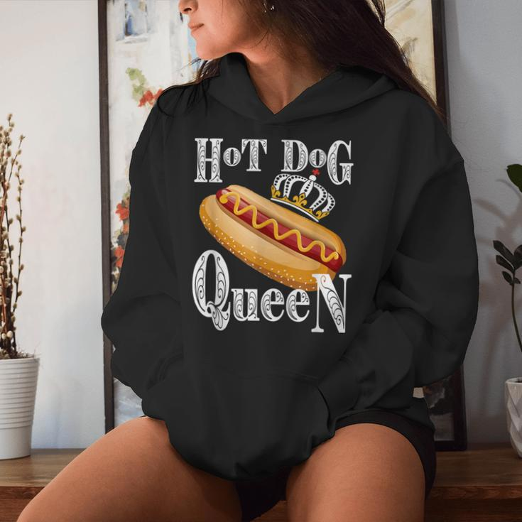 Hot Dog Queen Food Lover Sausage Party Graphic Women Hoodie Gifts for Her