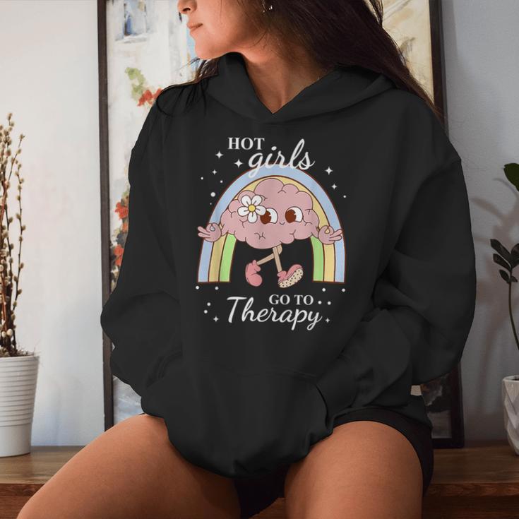 Hot Girls Go To Therapy Women Hoodie Gifts for Her