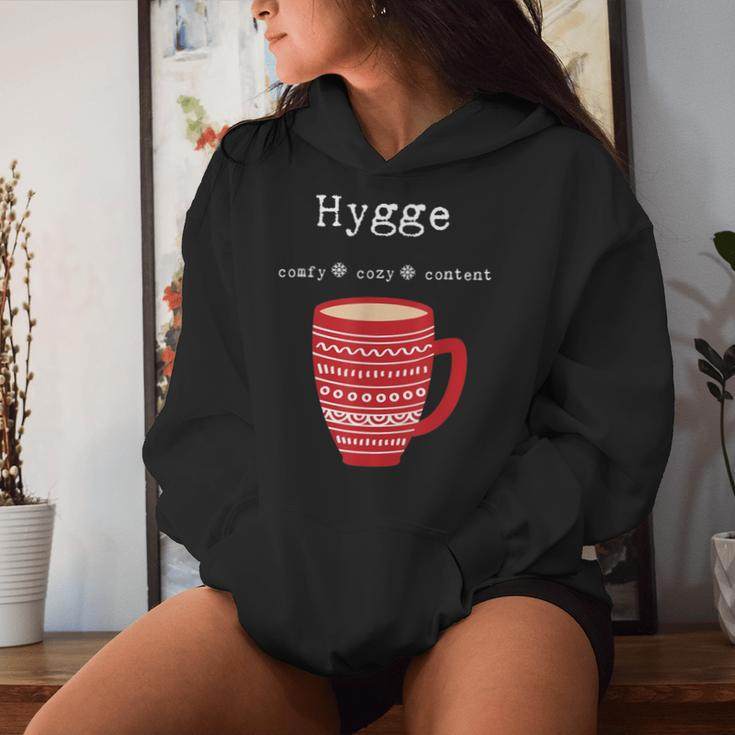 Hygge Comfy Cozy Content Coffee Cup Women Hoodie Gifts for Her