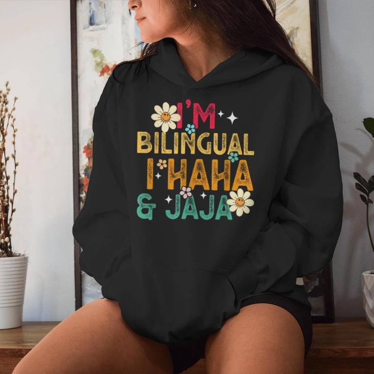 I’M Bilingual I Haha And Jaja Spanish Teacher Bilingual Women Hoodie Gifts for Her