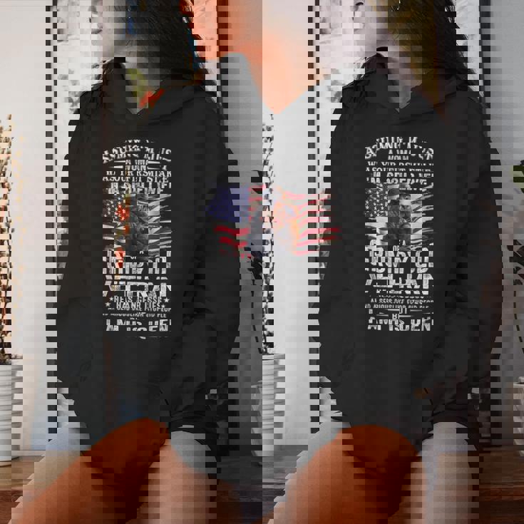 I'm A Spoiled Wife Of A Grumpy Old Veteran Husband Wife Women Hoodie Gifts for Her