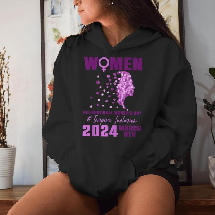 International Women's Day 2024 Floral Woman Girl Silhouette Women Hoodie Gifts for Her