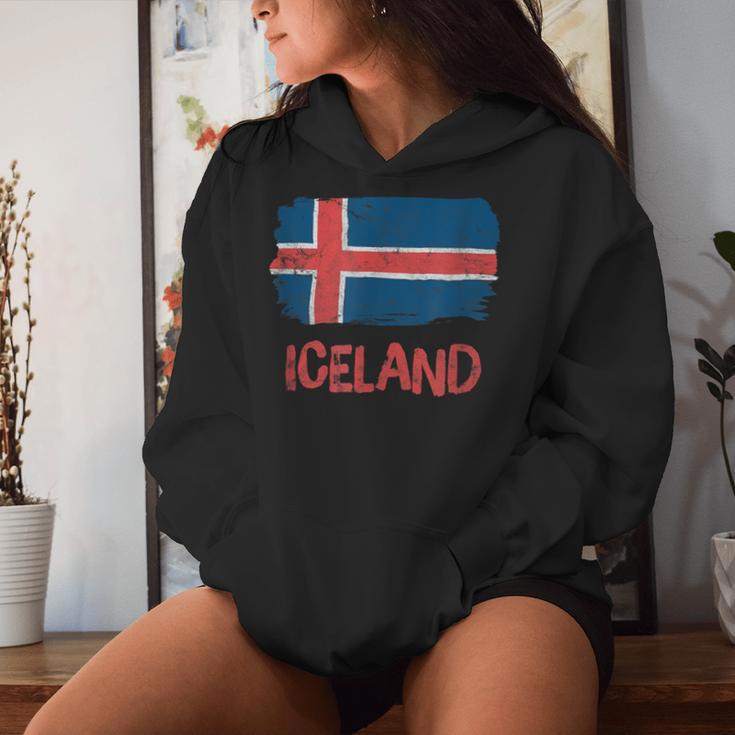 Islandintage Flag Island Pride Women's Kapuzenpullover für Damen Geschenke für Sie