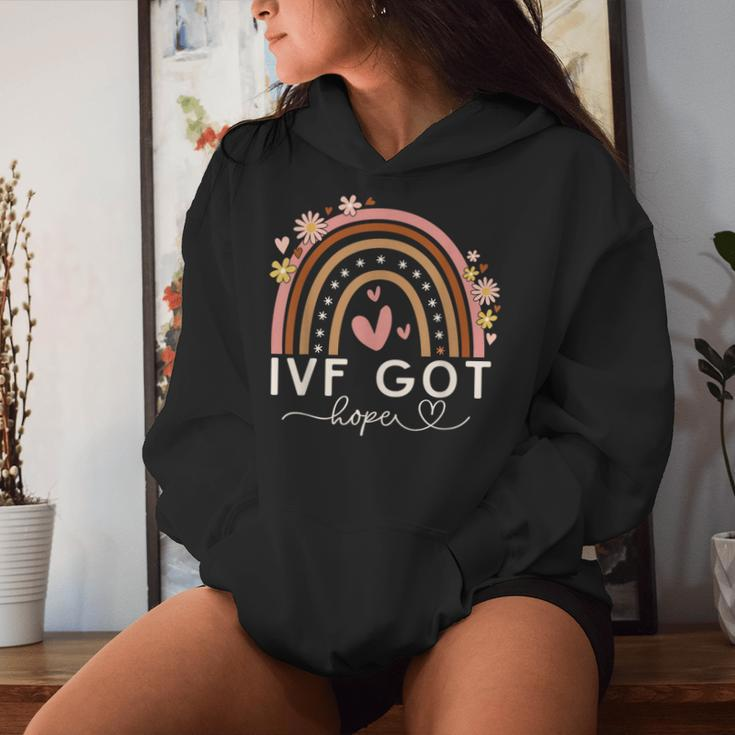 Ivf Got Hope Ivf Suprises For Vintage Rainbow Women Hoodie Gifts for Her