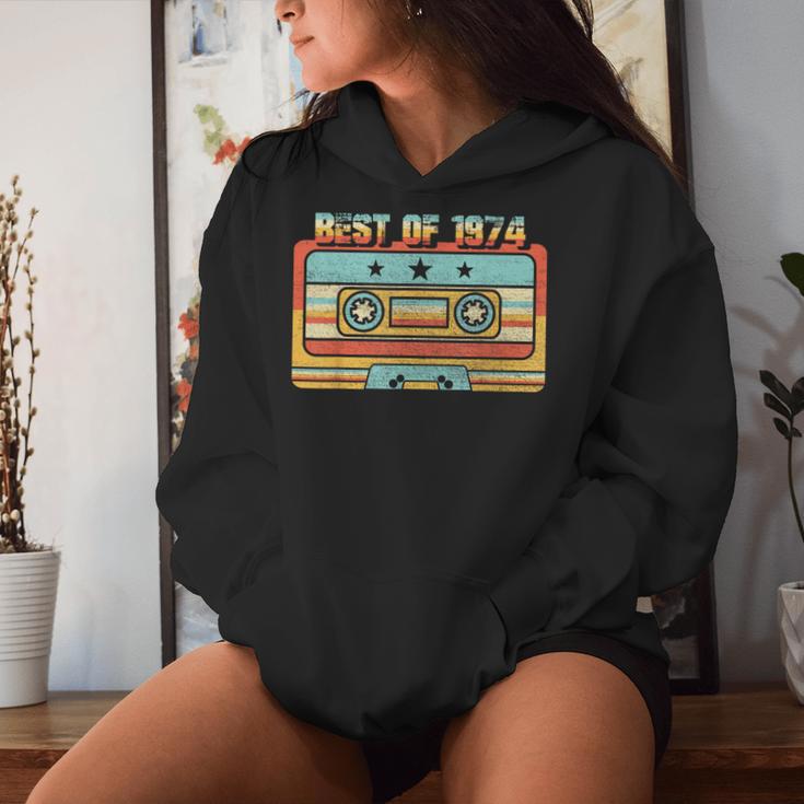 Jahrgang 1974 Kassette 50 Geburtstag Papa Mama Retro 50 Kapuzenpullover für Damen Geschenke für Sie