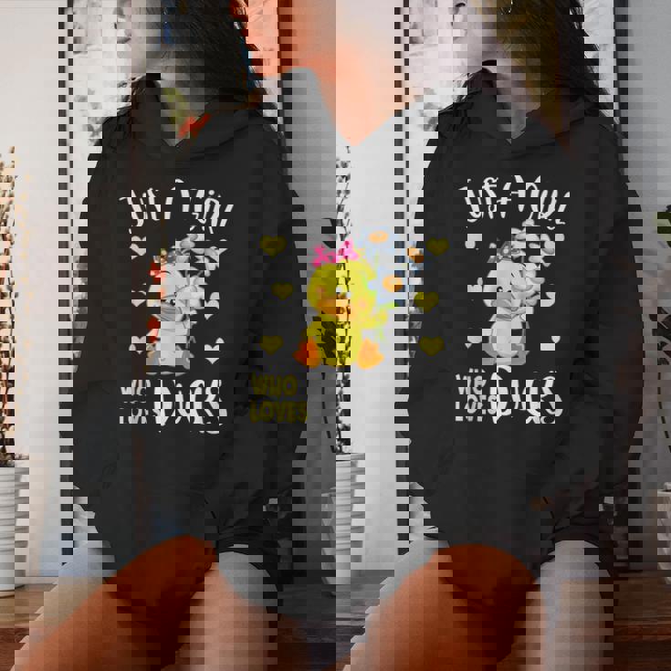 Just A Girl Who Loves Ducks Lovers Outfits Kawaii Animals Women Hoodie Gifts for Her