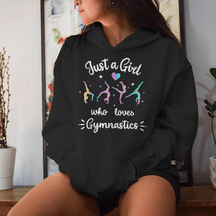 Just A Girl Who Loves Gymnastics Gymnast Gymnastic Tumbling Women Hoodie Gifts for Her