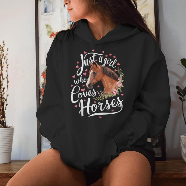 Just A Girl Who Loves Horses Horse Women Hoodie Gifts for Her