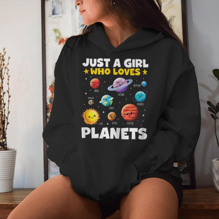 Just A Girl Who Loves Planets Solar Space Science Lover Stem Women Hoodie Gifts for Her