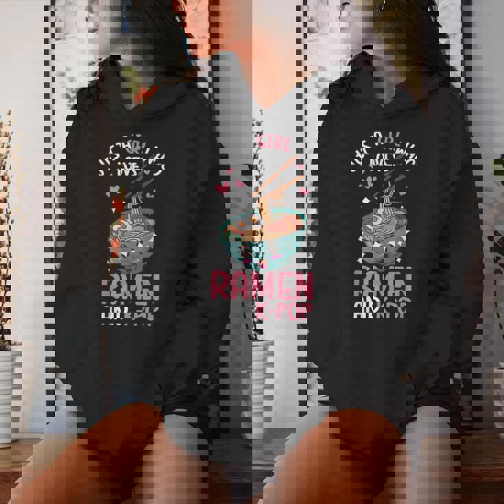 Just A Girl Who Loves Ramen And K-Pop Graphic For N Girls Women Hoodie Gifts for Her