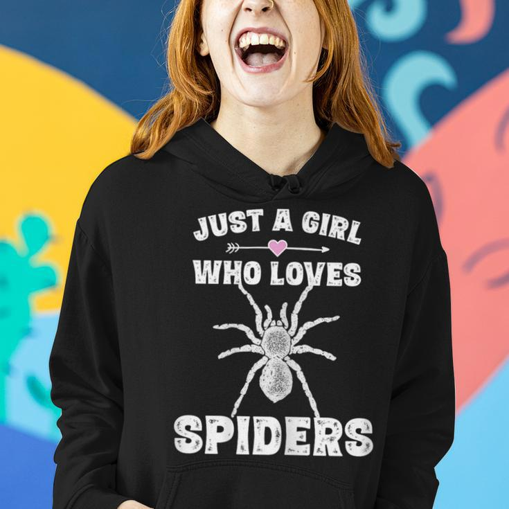 Just A Girl Who Loves Spiders Spider Girls Women Hoodie Gifts for Her