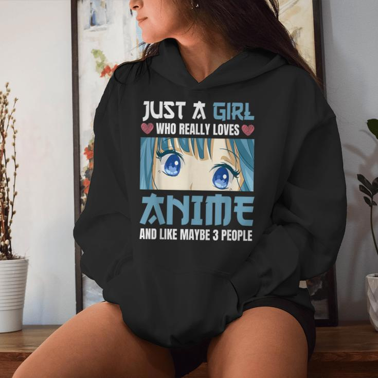 Just A Girl Who Really Loves Anime And Like Maybe 3 People Women Hoodie Gifts for Her
