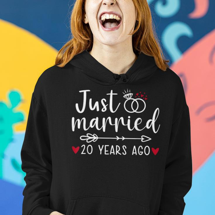 Just Married Couples Husband Wife 20Th Anniversary Women Hoodie Gifts for Her