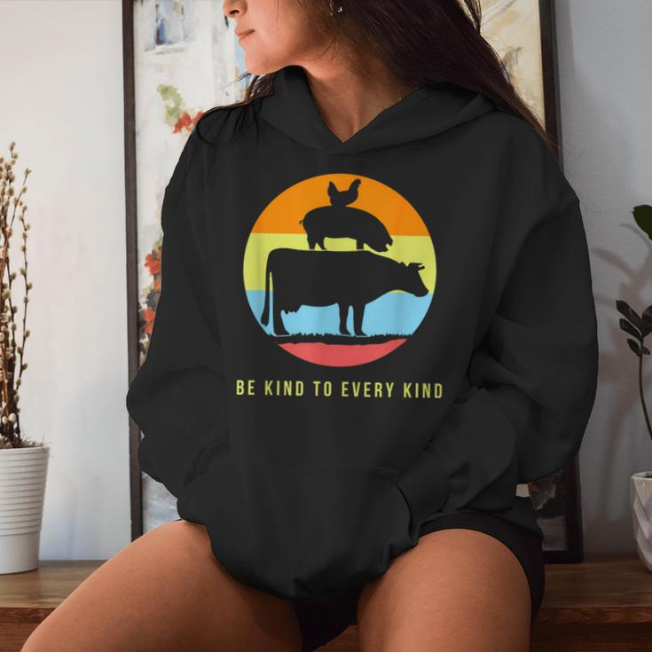 Be Kind To Every Kind Animal Rights Go Vegan SayingShir Women Hoodie Gifts for Her