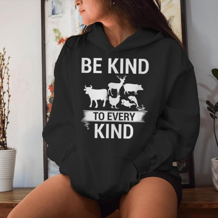 Be Kind To Every Kind Vegan Vegetarian Animal Lover Women Hoodie Gifts for Her